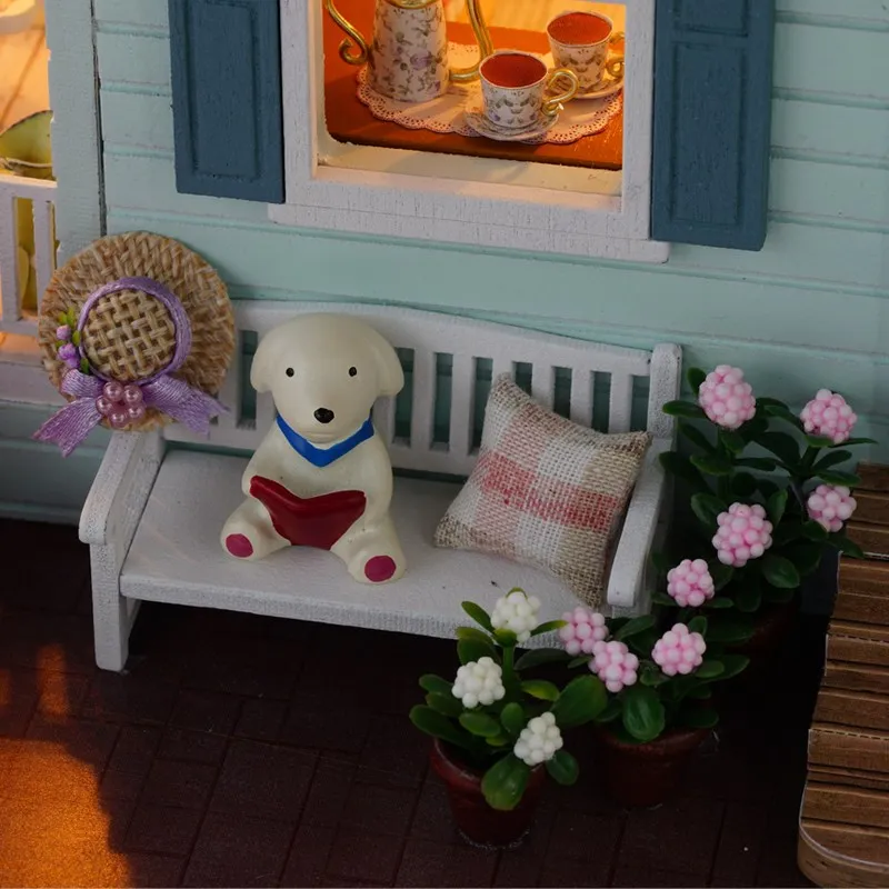 CuteRoom ручной работы A-035-A Queens Town DIY кукольный домик Миниатюрная модель с светильник коллекция музыки подарок