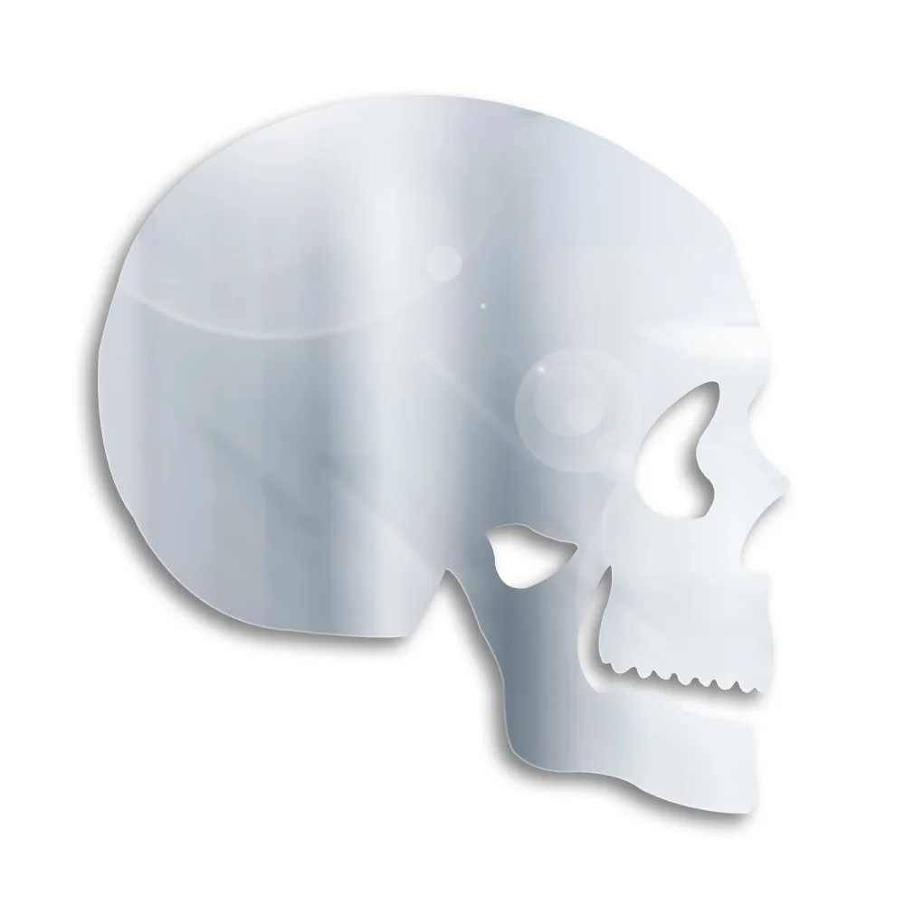 Настенное зеркало в виде головы черепа день мертвых голова скелета декоративное акриловое зеркало с светодиодный подсветкой Хэллоуин ужас Настенный декор