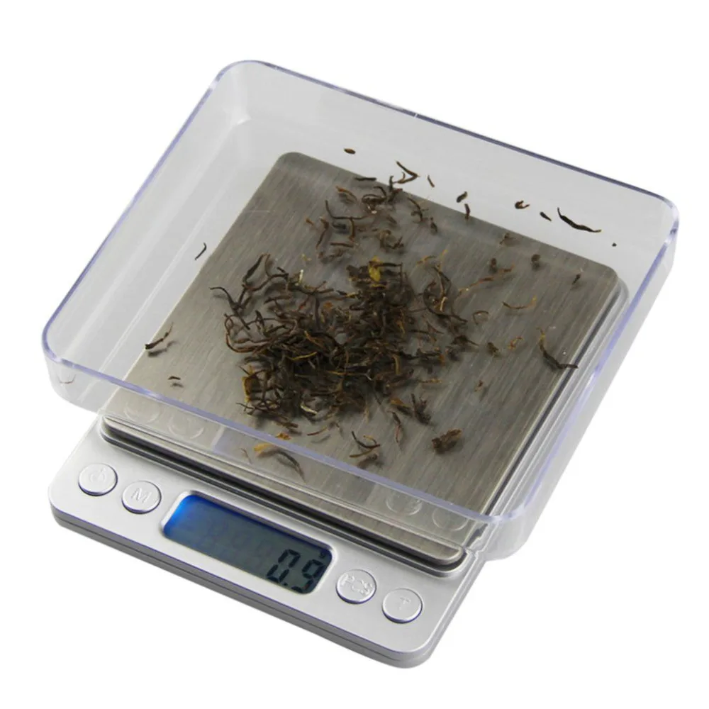 Новый 500/200/3000/2000/1000g 0 01g Нержавеющая сталь Кухня высокоточные весы электронные