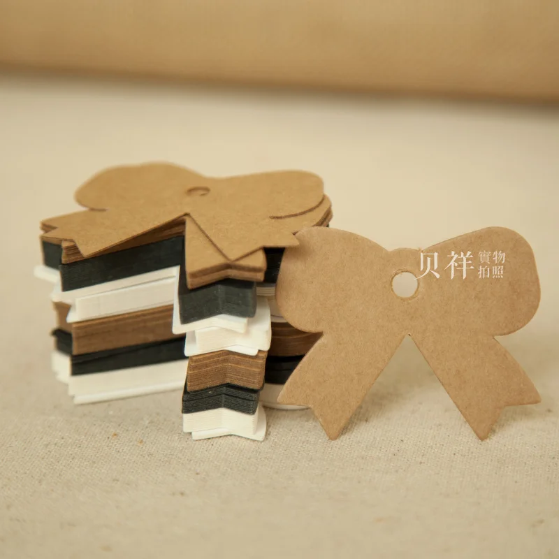 Новинка 2016 бумажные бирки бант подарочное украшение для свадьбы/рождества