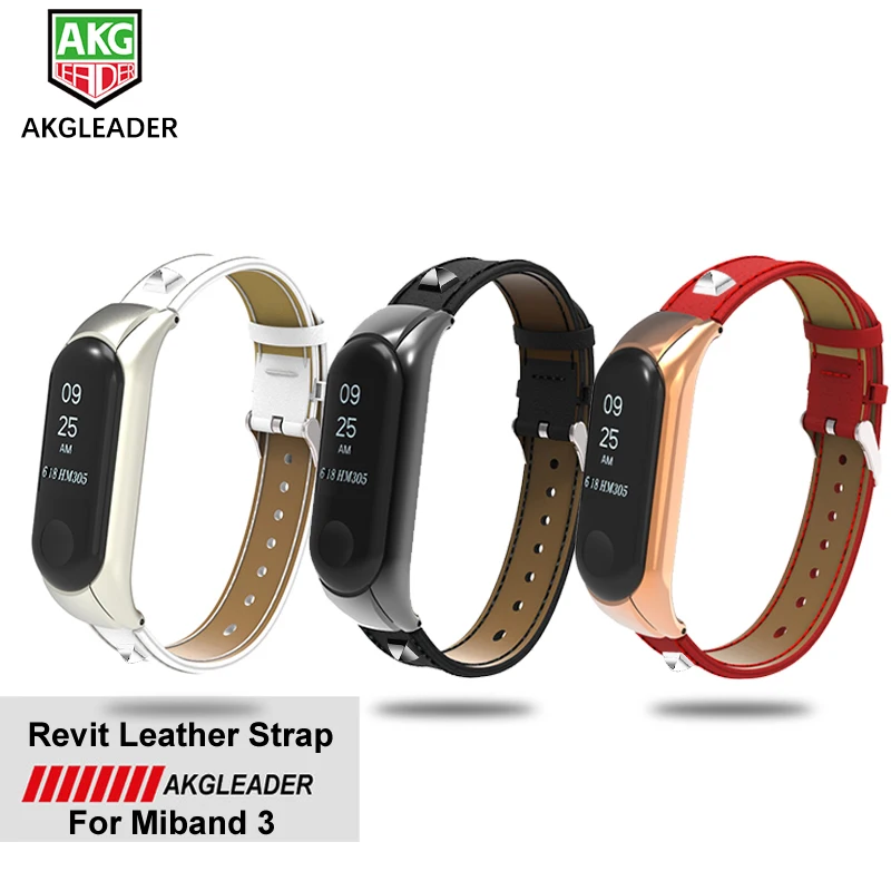 Браслет AKGLEADER для Xiaomi Mi3 сменный ремешок с металлическим корпусом Mi Band 3|Ремешки