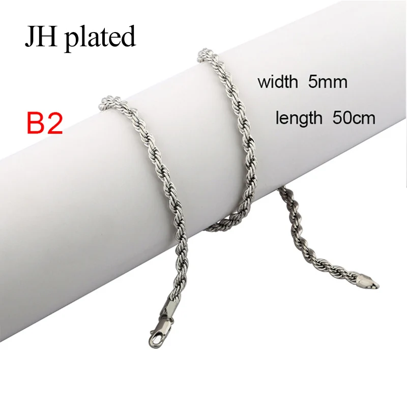 JHplated Африканские модные мужские серебряные золотые ожерелья длина 45 50 60 см