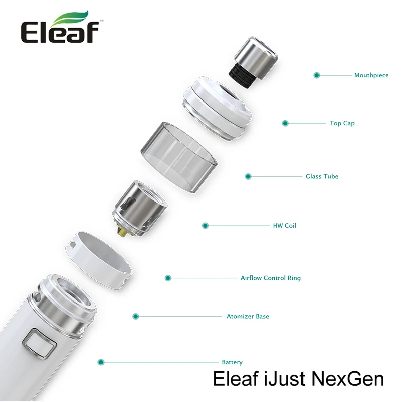 Оригинальный комплект Eleaf iJust NexGen аккумулятор 3000 мАч 2 мл набор для электронной сигареты с катушкой HW1 и s|vape