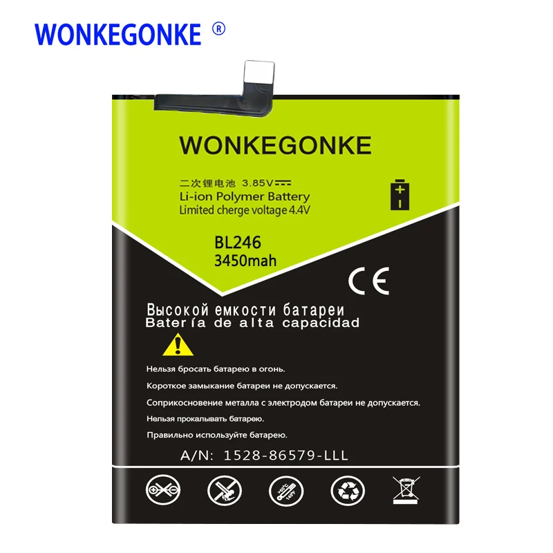 WONKEGONKE BL246 батарея для lenovo Vibe Shot Vibe Max Z90 Z90-3 Z90-7 для lenovo Z90 батареи