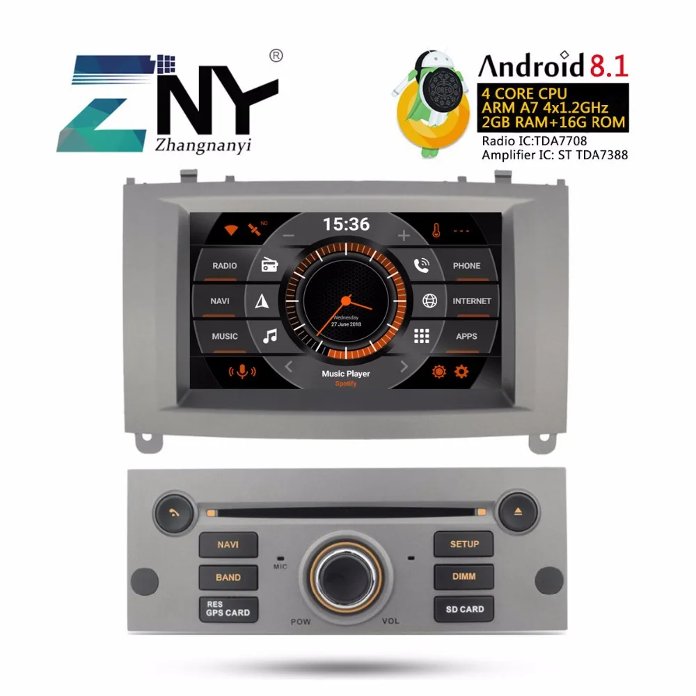 7 &quotAndroid 8 1 автомобильный Стерео Авторадио для peugeot 407 gps навигация FM RDS Wi Fi BT