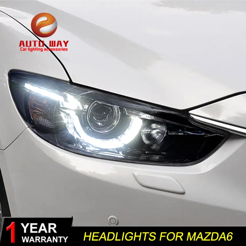 Автомобильный Стайлинг для Mazda Atenza Mazda6 фары Mazda 6 M6 2013- светодиодный фонарь DRL Объектив двойной луч ксеноновые автомобильные аксессуары