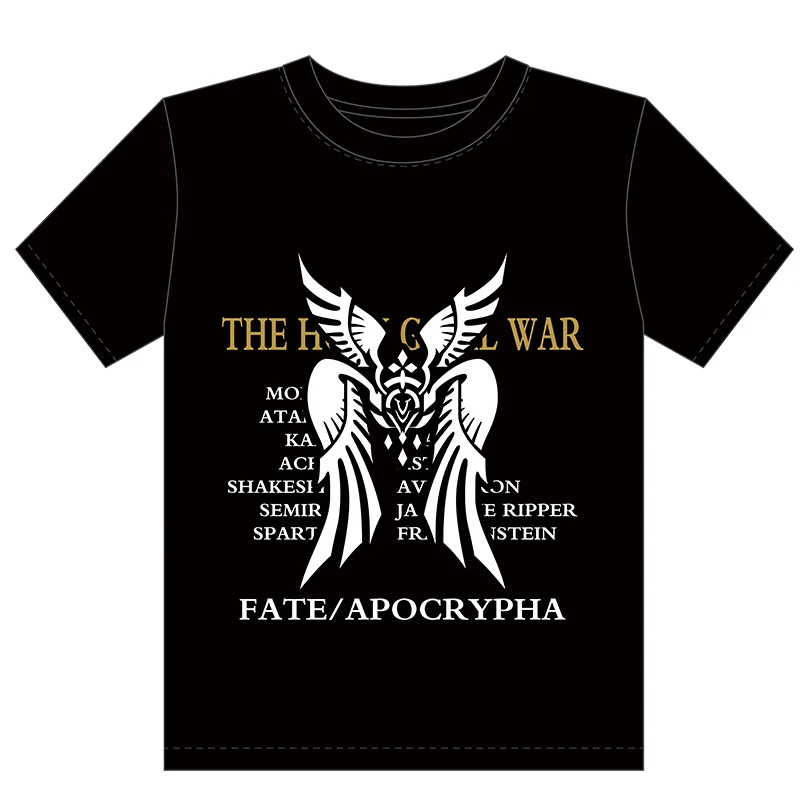 Футболка унисекс с героями аниме Fate Series топ коротким рукавом принтом йоны дуги
