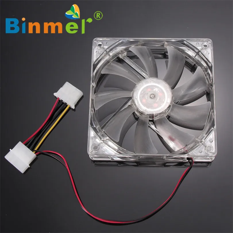 BINMER 120x120x25 мм 4-контактный Вентилятор компьютера красочные Четырехъядерный 4-светодиодный светильник Неон ясно 120 мм компьютер чехол Вентилятор охлаждения мод C0608