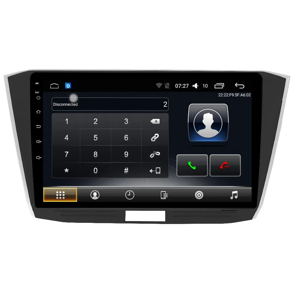Автомобильный мультимедийный плеер 1 Din Android 7 автомобильный DVD для VW/Volkswagen Passat 2016 10