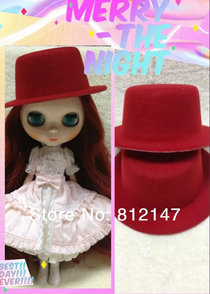Кукольная шапка Blyth красная | Игрушки и хобби