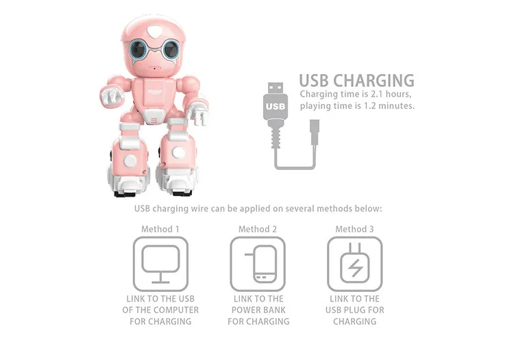 EBOYU Crazon 1802 Смарт RC робот игрушка Интеллектуальный рост робот музыка танец сообщение запись RC робот игрушка для домашних животных для детей подарок