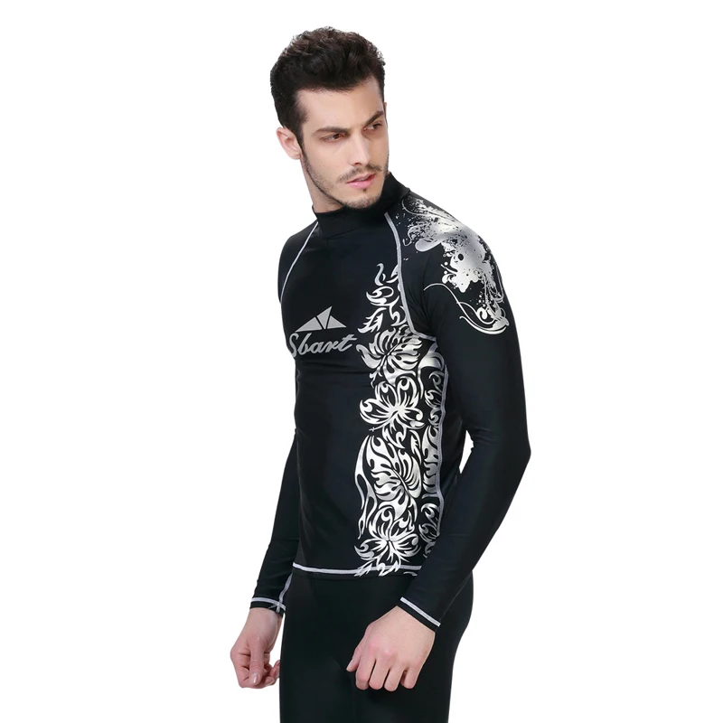 2017 Плюс Размер лайкра Купальники Рашгард мужские летние пляжные с длинным