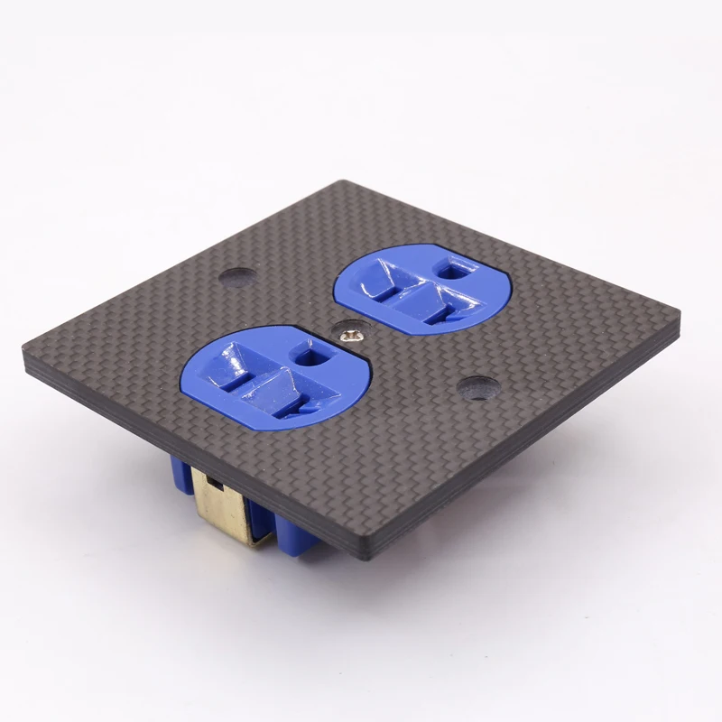 HIFI Socket power Duplex Receptacle Copper Carbon Fiber Outlet | Электроника
