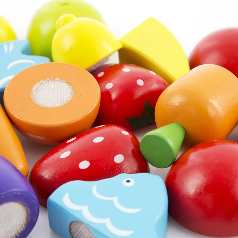 FoPcc деревянные фрукты овощи режущая игрушка раннее развитие и образование для