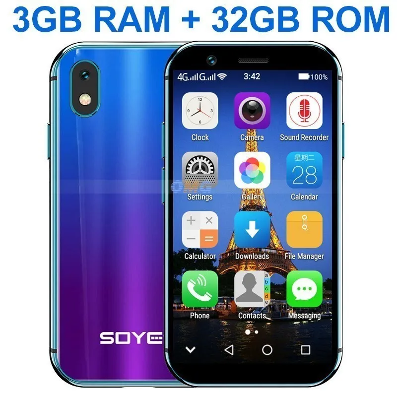 DAZZLE 32GB ROM SOYES XS 3," маленький Маленький разблокированный Супер Мини android смартфон android 6,0 4G мобильный телефон MTK6737 четырехъядерный смартфон - Цвет: DAZZLE 32GB ROM