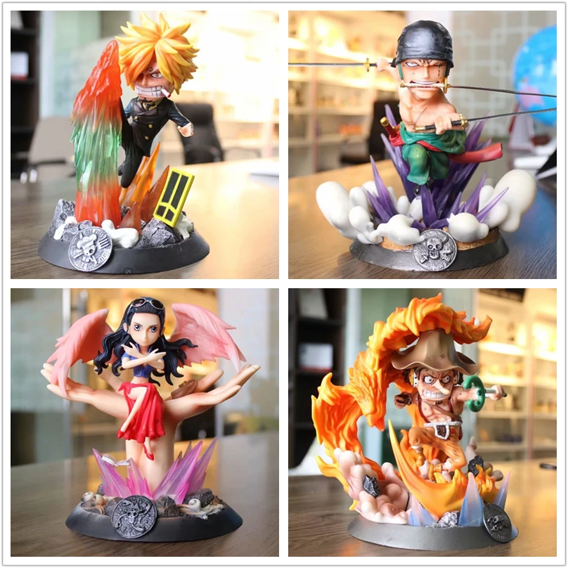 

Anime One Piece Roronoa Zoro Sanji Robin Usopp GK PVC Action Figure Statue Collectible Model Toys Doll Souvenirs Gift