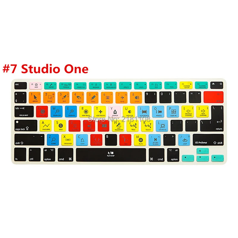 Ableton Live Logic Pro X Avid Pro инструменты ярлык клавиатуры Обложка кожи для Macbook Pro Air retina 13 15 17