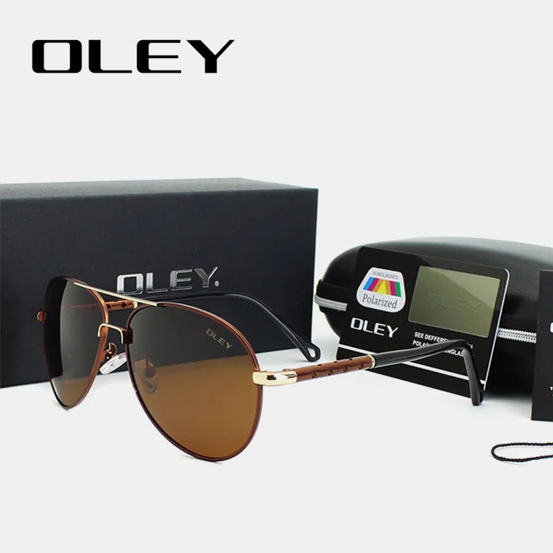 OLEY унисекс синий зеркало солнцезащитные очки для женщин мужчин поляризационные