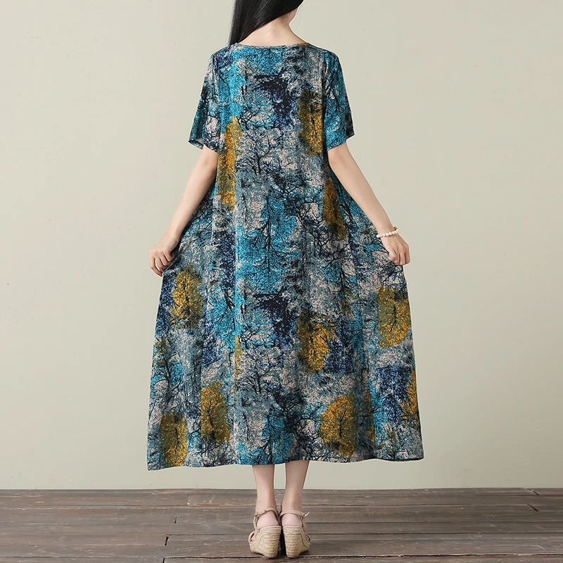 Zipipiyf 2017 лето новое искусство ретро свободные народном стиле платье с короткими