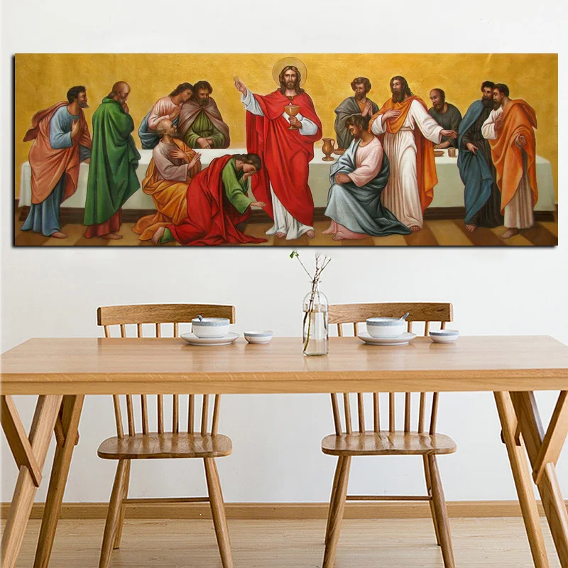 Цифровая печать знаменитый Иисуса из плотной ткани абстрактная живопись маслом