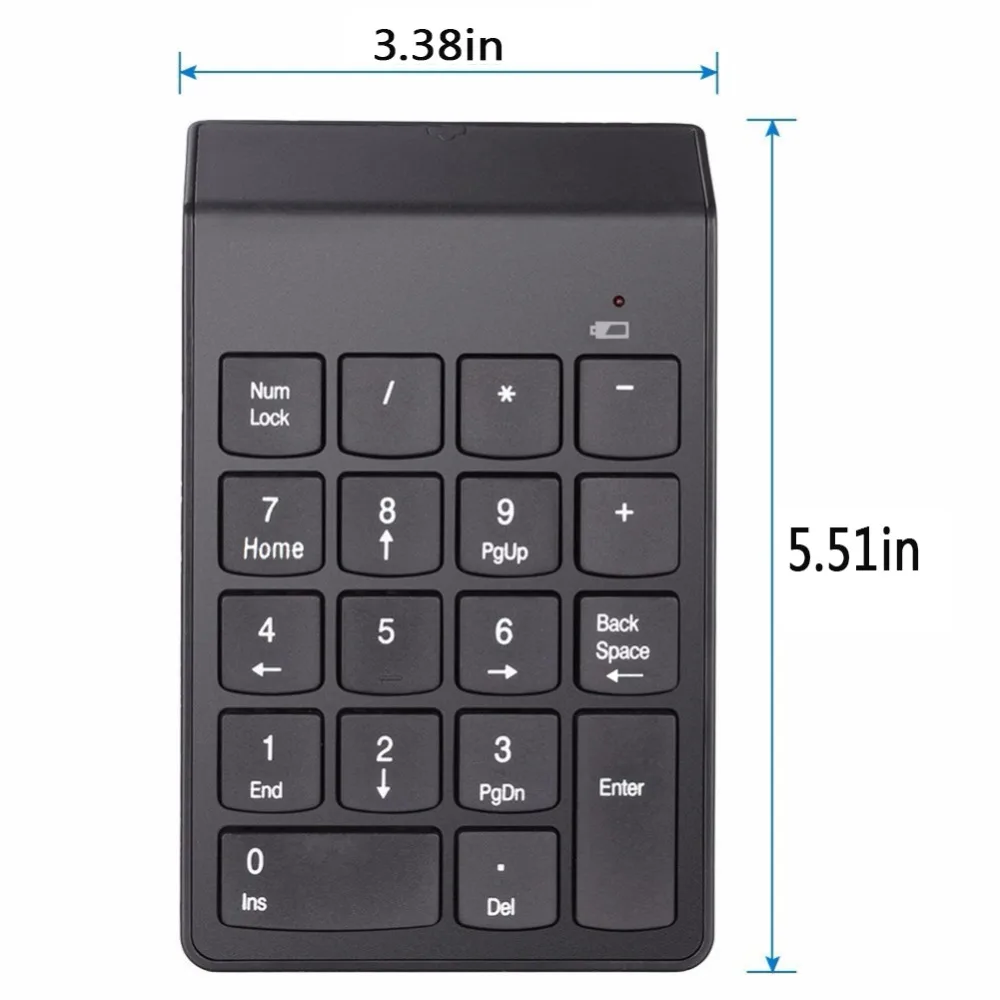 2 4G Беспроводная USB Цифровая Клавиатура Mini Numpad 18 клавиш цифровая клавиатура Для