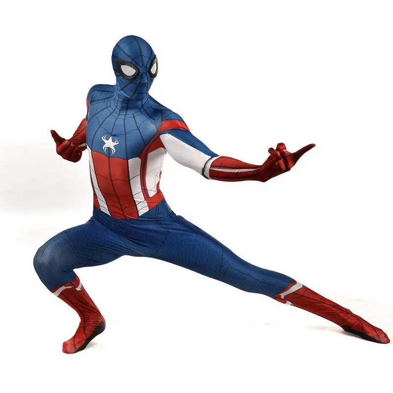 Spiderman Liva girl Человек-паук Косплэй костюм героя зентай Капитан Америка паук супергероя Боди Комбинезоны для женщин - Цвет: Spiderman