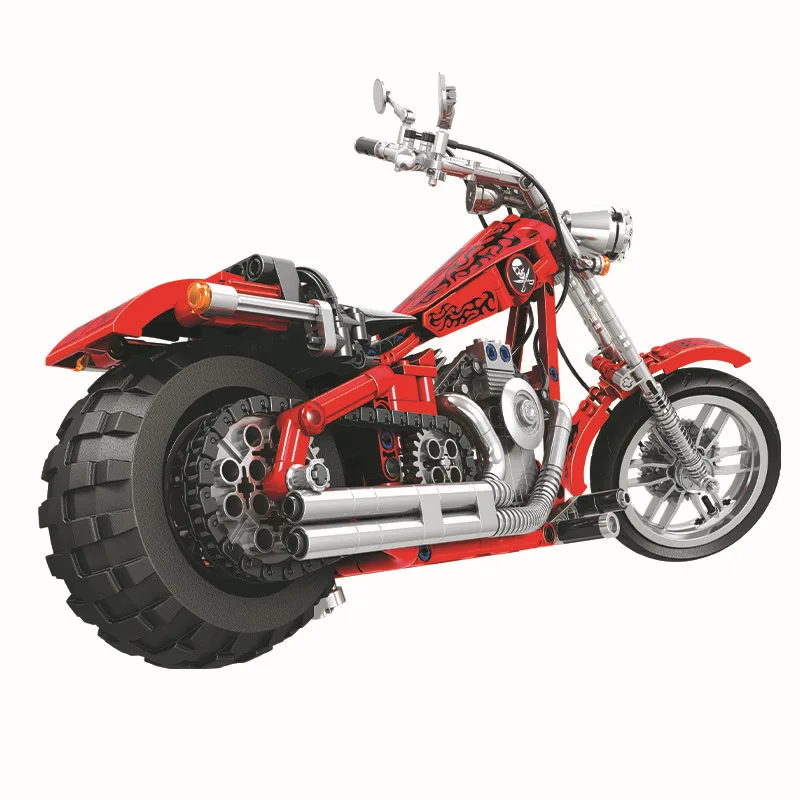 Technic Harley мотоцикл строительные блоки наборы кирпичи классическая модель