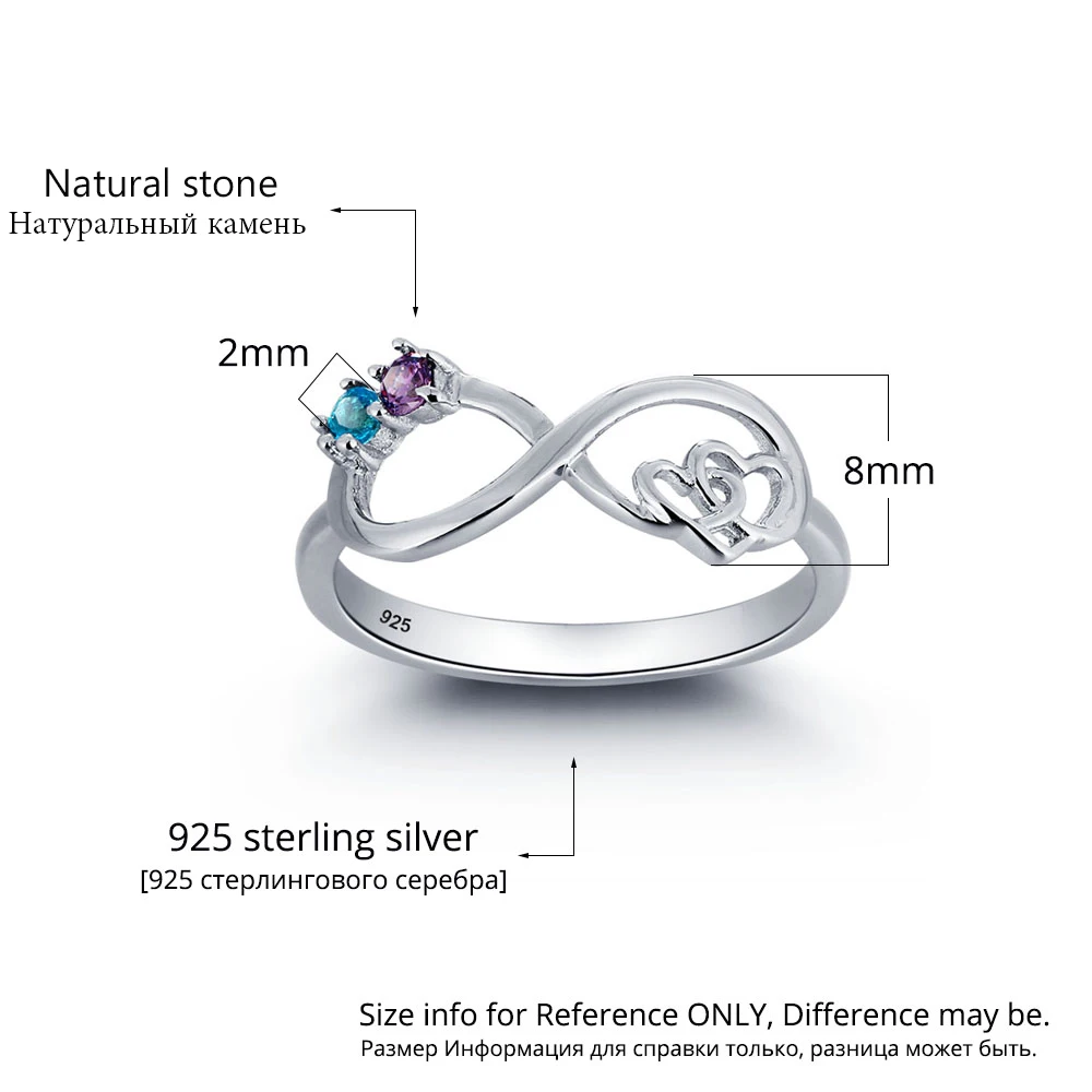 925 Стерлинговое Серебро Персонализированные ювелирные изделия кольцо