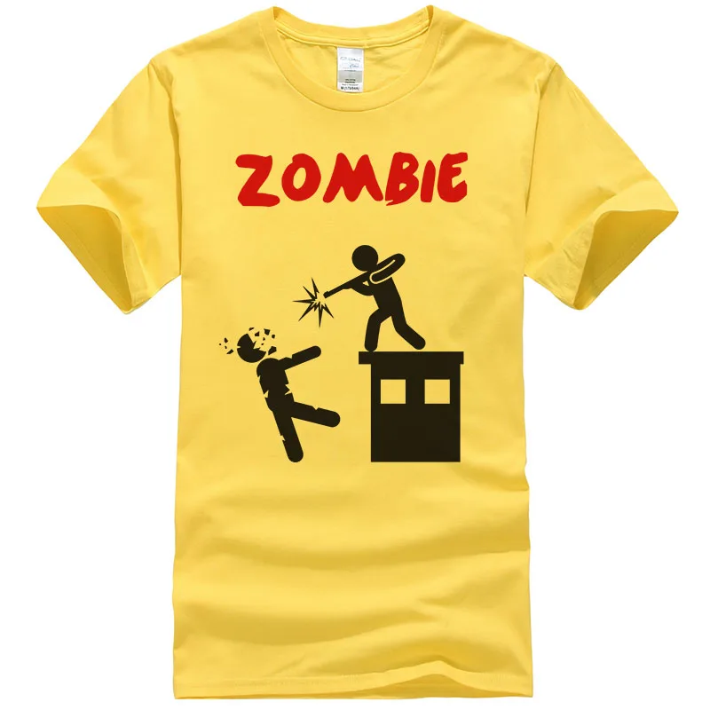 2017 летние мужские футболки Зомби Забавные топы в стиле Свэг с коротким рукавом
