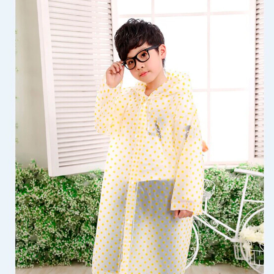 Длинный прозрачный дождевик из водонепроницаемого ПВХ одноразовый для девочек