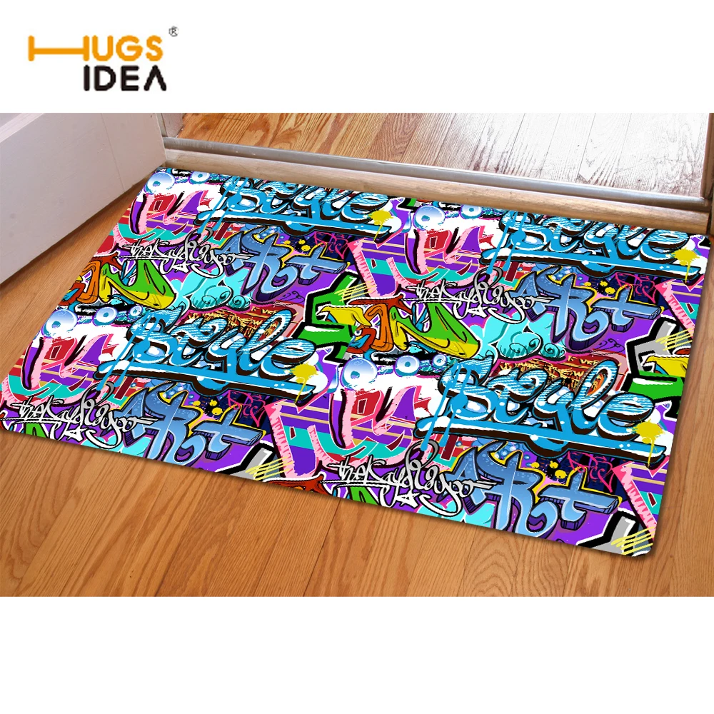 HUGSIDEA 3D коврик с принтом граффити для входной двери коврики гостиной кухни