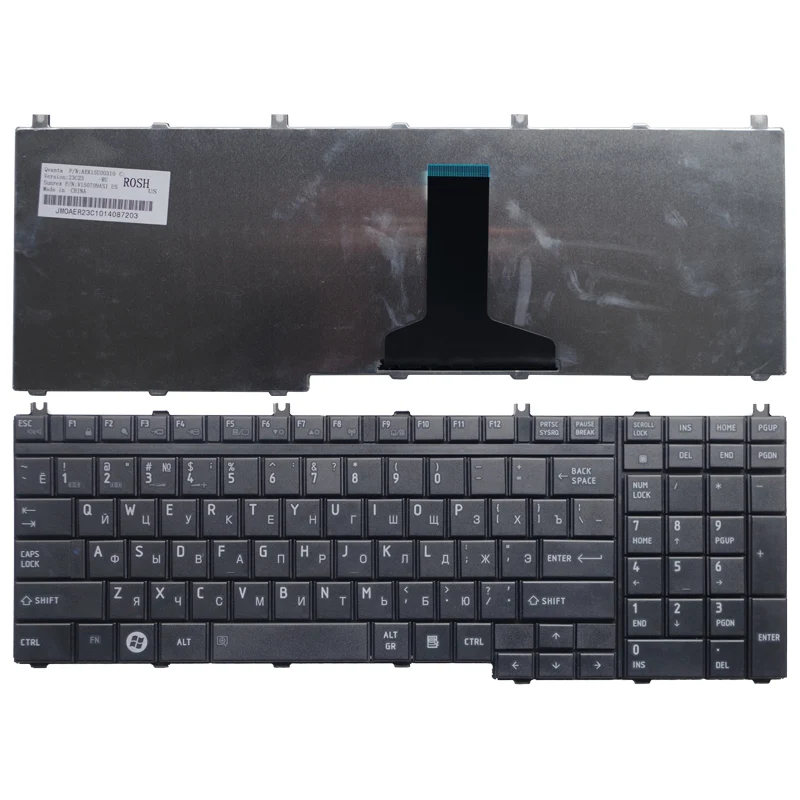 Россия для TOSHIBA X505 X500 A500 P300 L500 L505 A505 L550 P200 X300 A505D F501 L535 P205 P505 L350 Клавиатура ноутбука ру черный