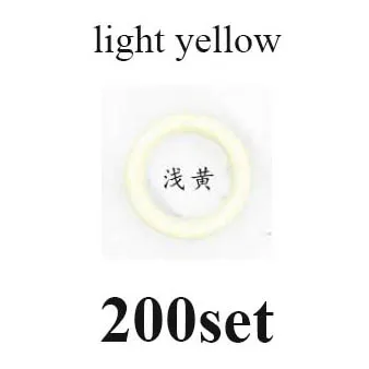200set light yellow Простой в использовании инструмент плоскогубцы высокое качество латунь 9,5 мм зубчатая Кнопка 200 набор 20 цветов крепеж пресс-шпильки попперы пряжки - Цвет: 200set light yellow