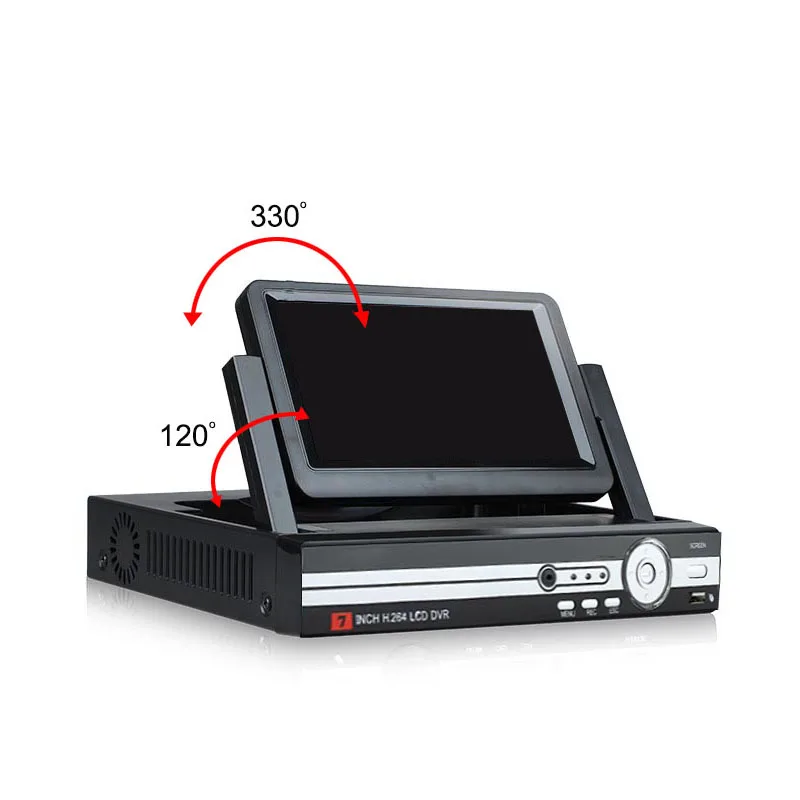 4 канальный 720P AHD 7 &quotLCD Гибридный HVR NVR CCTV DVR рекордер поддержка + аналоговый IP