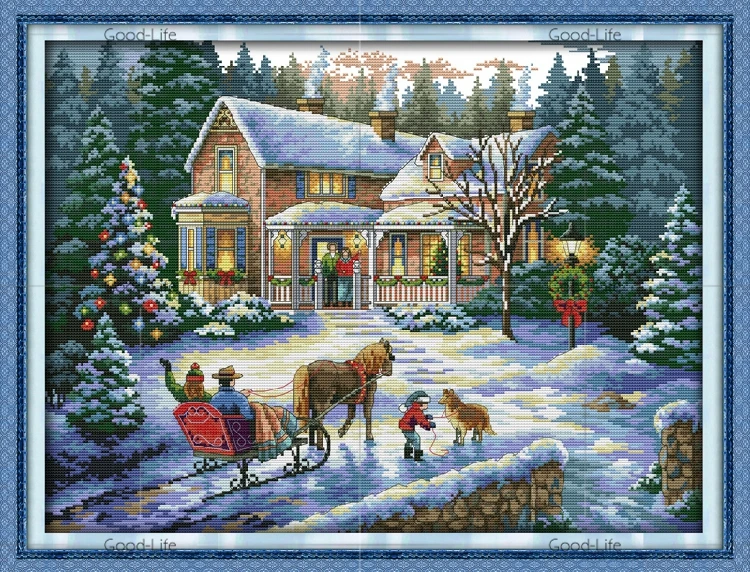 Набор для вышивки крестиком TC80 комплект домашнего декора без рамки