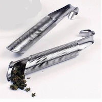 200 pcs stainless steel 304 pipe design strainer tea infuser touch feel good holder tool tea spoon infuser filter