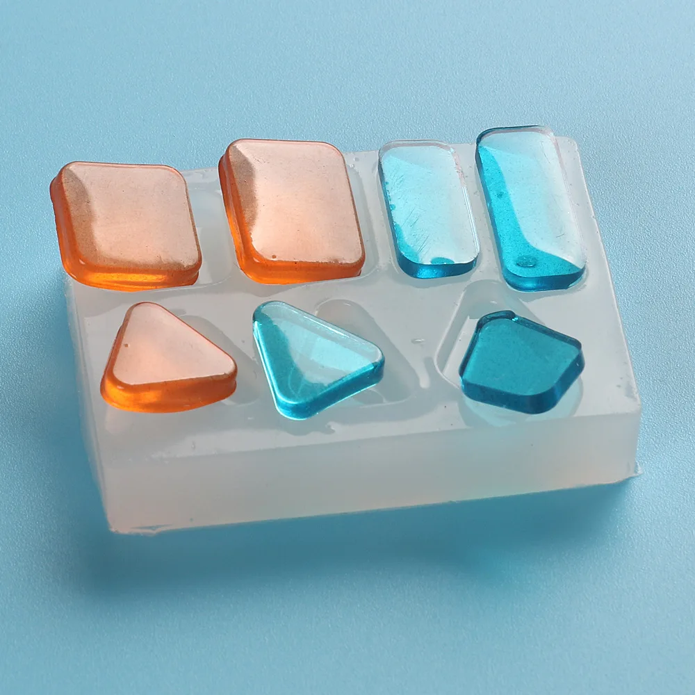 1 шт. DIY силиконовые треугольные прямоугольные бусины кулон ювелирные изделия изготовление смолы литье Плесень инструмент Декор