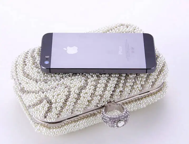 Diamond women bag full beaded handbag clutch rhinestone rings evening birdal purse party wedding Y250 | Багаж и сумки