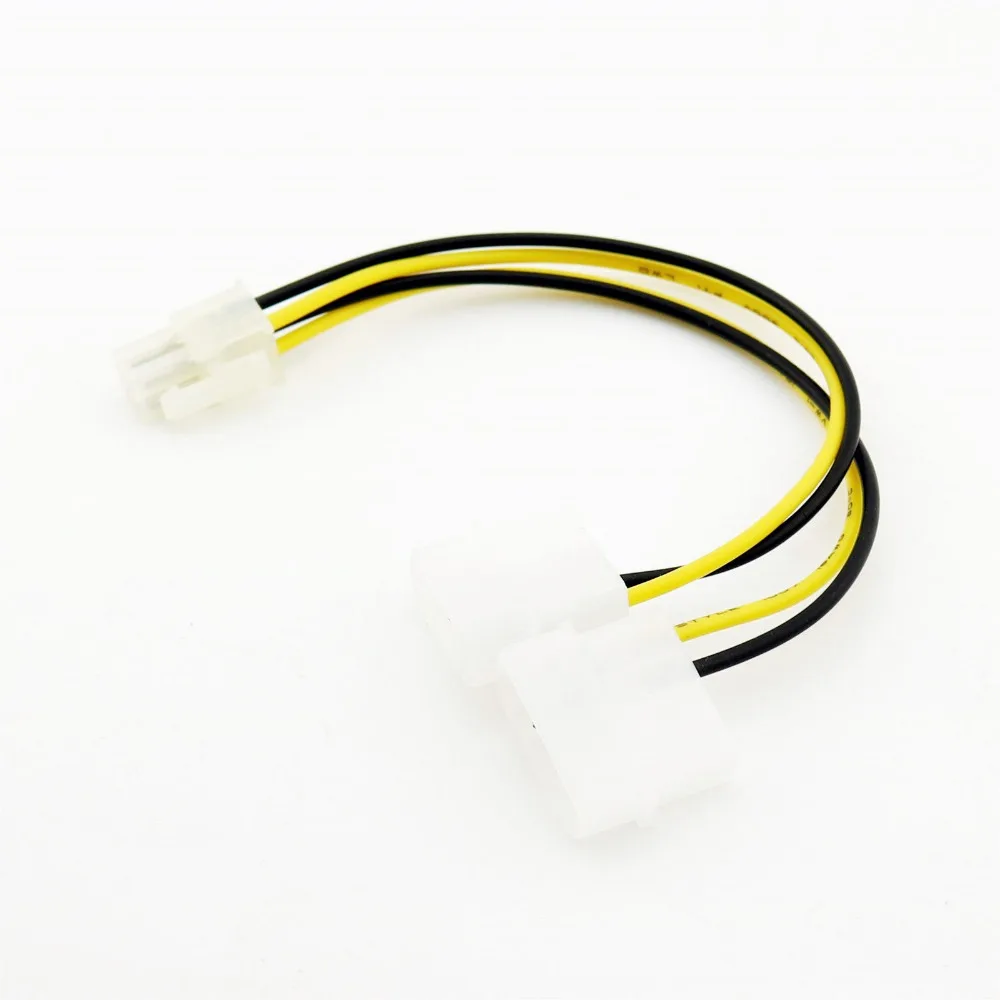 20 шт. ATX 4 Pin Female 12V CPU PSU к двойному Male Molex внутренний PC адаптер питания