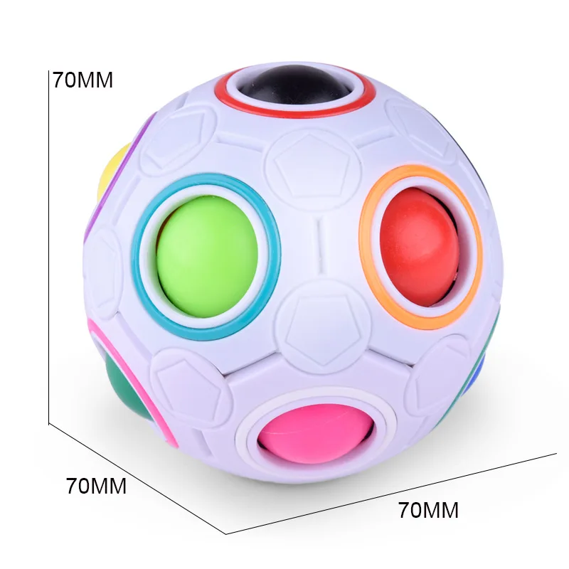 

YongJun Creative Spherical Football Magic Cube Speed Rainbow Ball Puzzles Kids Educational Antistress Toys for Children Gifts