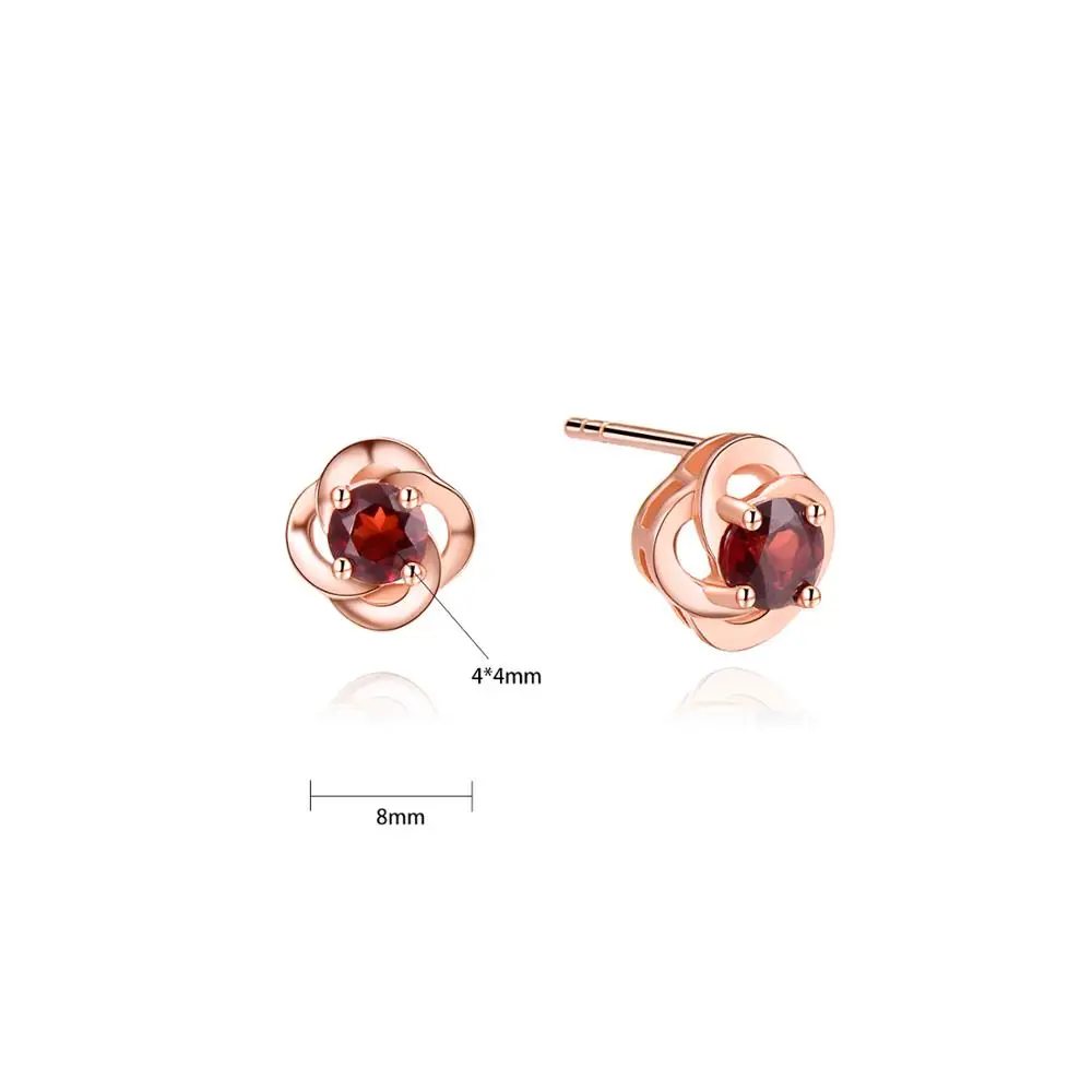 Singreal 925 Sterling Silver Rose Stud Earrings for Women Jewelry Couple Gift Wedding Gold Color | Украшения и аксессуары