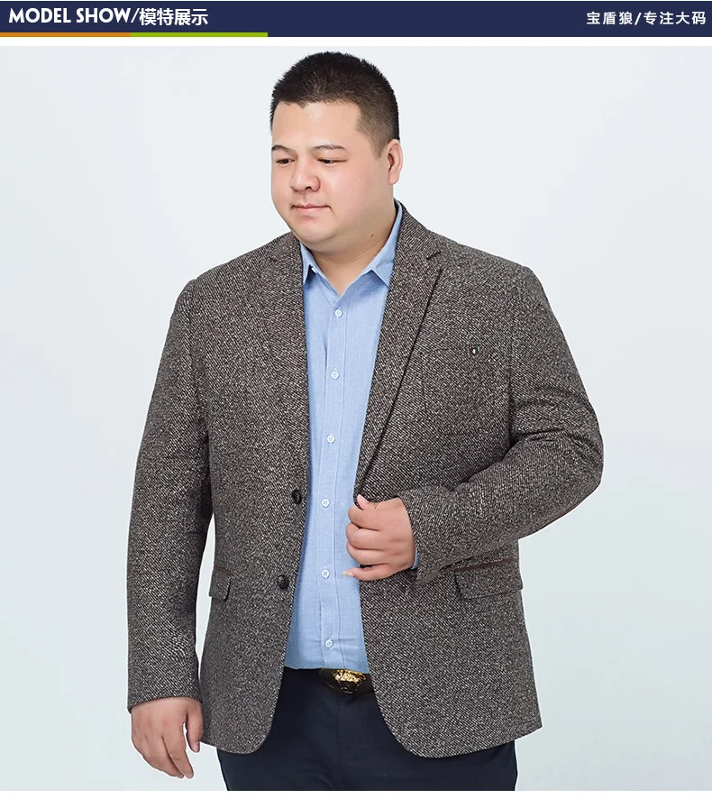 10XL 8XL 6XL 5XL повседневный мужской вязаный костюм Блейзер деловой свободный Homme