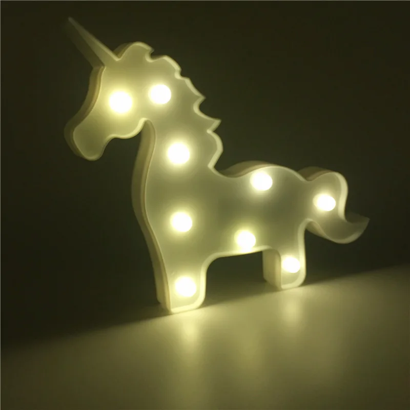 Светодиодный ночсветильник в виде единорога праздничная лампа Luminaria 3D RGB