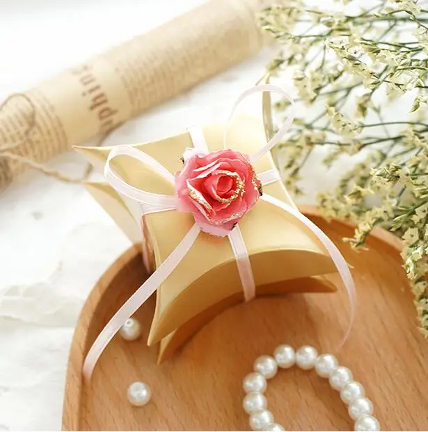 10 шт./лот Корейская Сладкая Свадебная коробка конфет с цветочным принтом