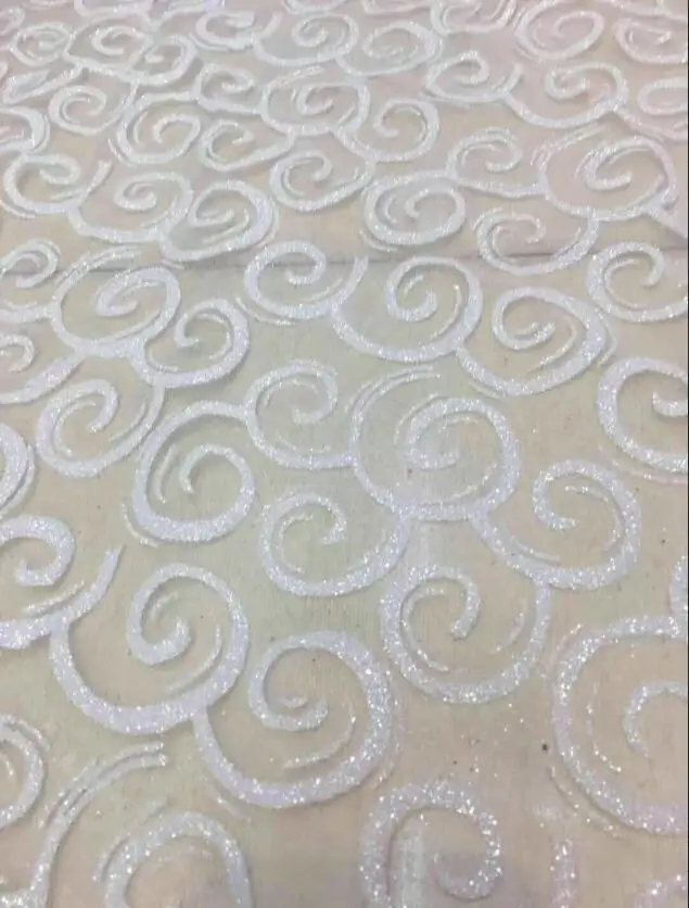 Glued glitter sequins Tulle Lace Fabric top Selling African Nigerian French | Дом и сад