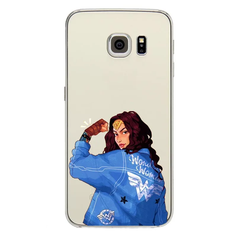 Супер чехлы для телефонов DC Comics Wonder Woman Прозрачный чехол Samsung A3 A5 J1 J5 J7 2015 2016 2017