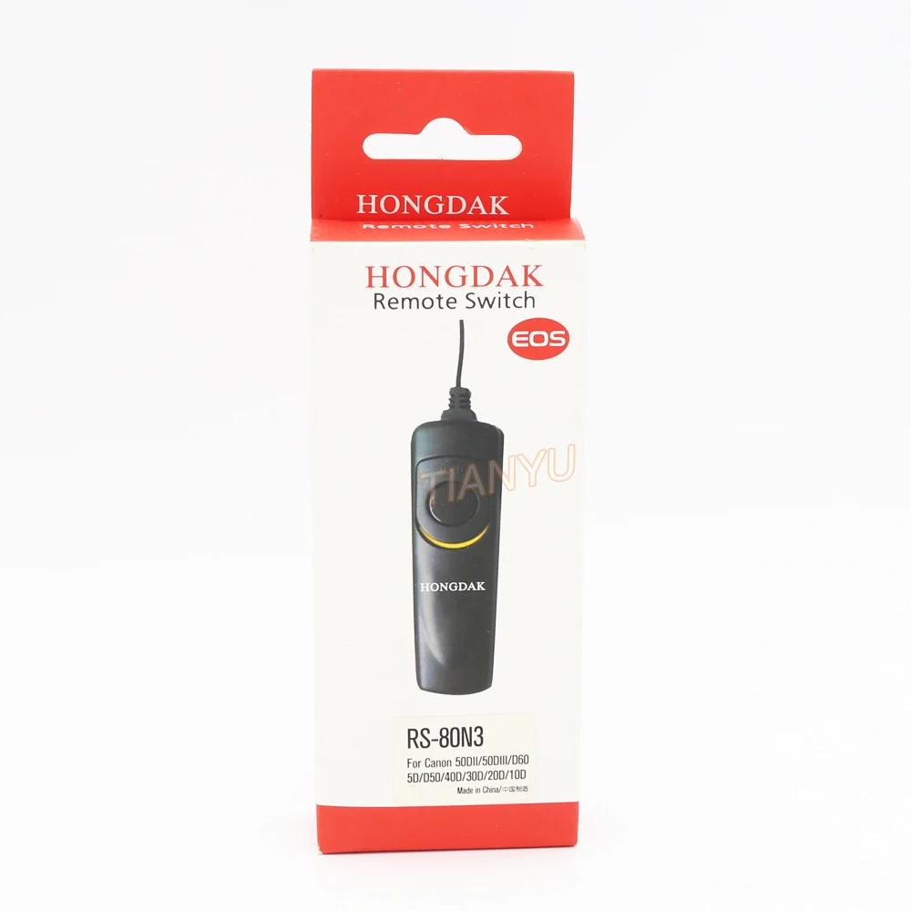 HONGDAK RS-80N3 RS 80N3 пульт дистанционного спуска затвора шнур управления для Canon 20D/30D/40D/50D/5D/5DII/7D/5D3/6D