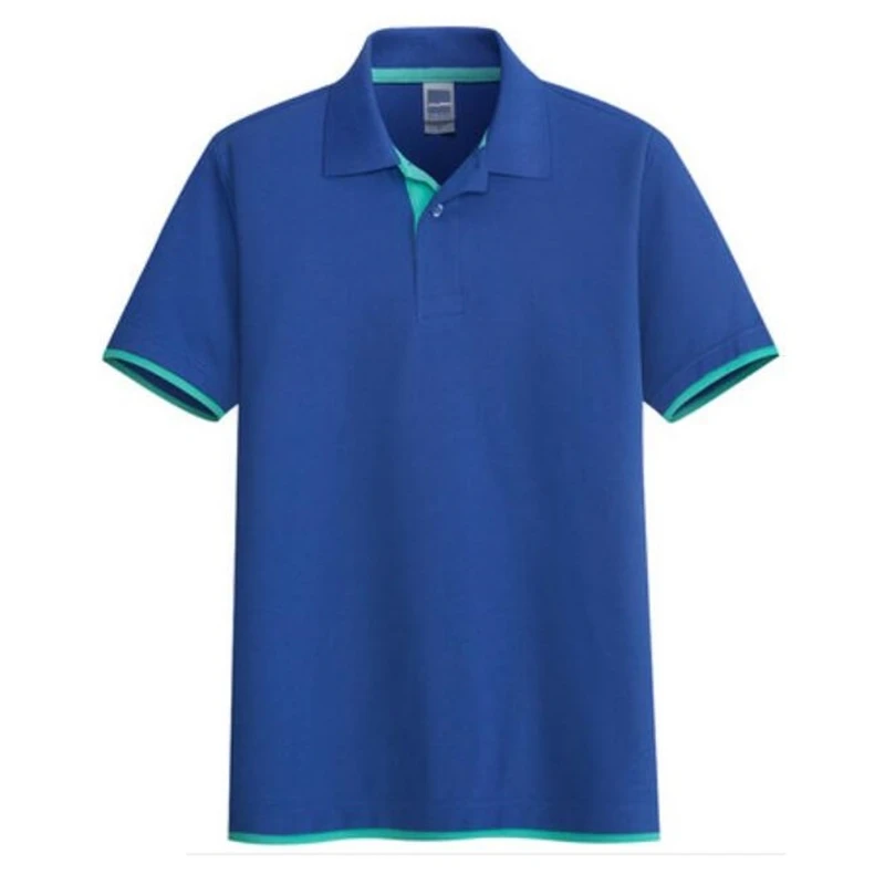 Мужская однотонная хлопковая рубашка поло camisa masculina сетчатый дизайн дышащий