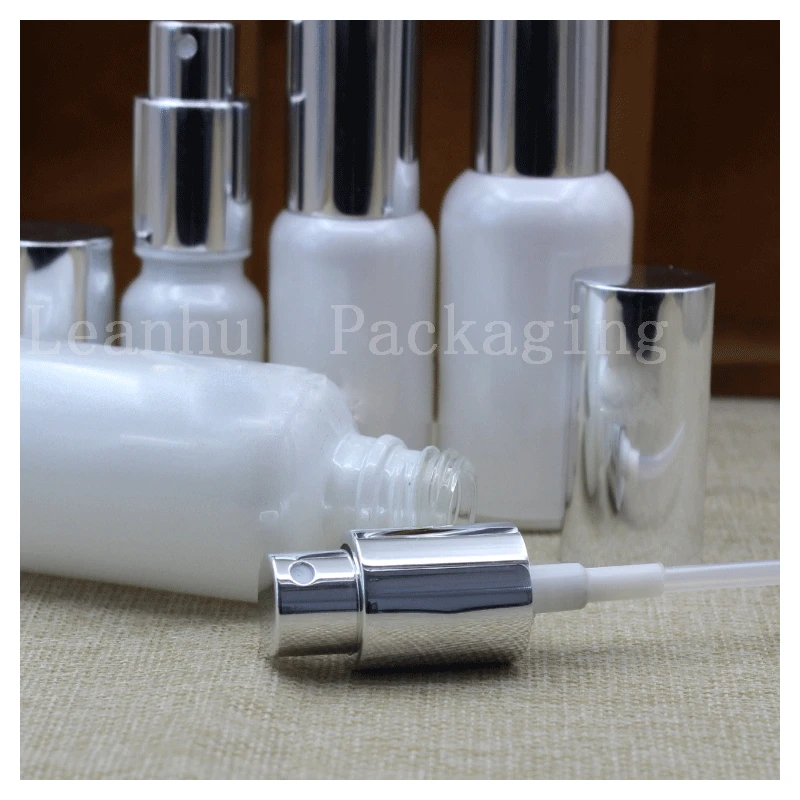

Wholesale White Glass Essential oil Bottle + Silver Spray, For Essential oil, Toner Container,Empty Cosmetics Bottles