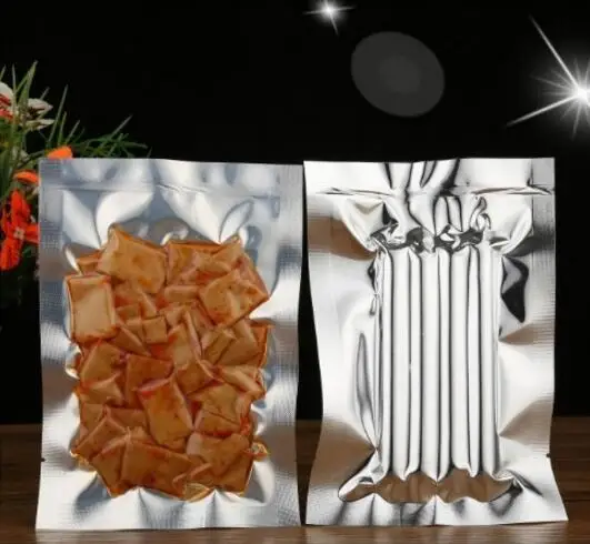100pcs 18x24 cm (7.09&quotx9.84&quot) Transparent-Silver Aluminum Foil Poly Vacuum Sealer Bag Food | Обустройство дома